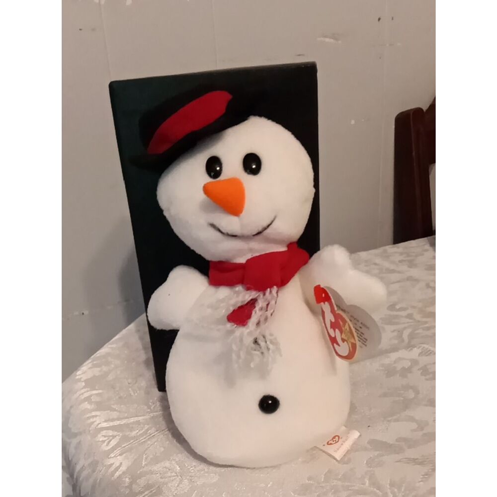 Ty White Snowman Plush Vintage 96